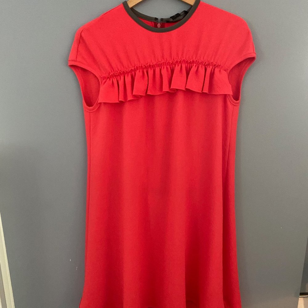 Bright Reddish Orange Swing Dress By Marie St Pierre
